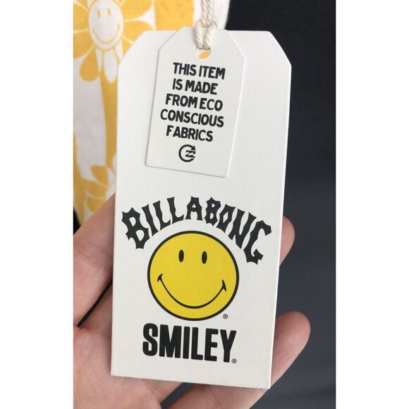 NWT Billabong Smiley Little Smiles Daisy Print Tank Top Womens XS Sustainable - Picture 4 of 10